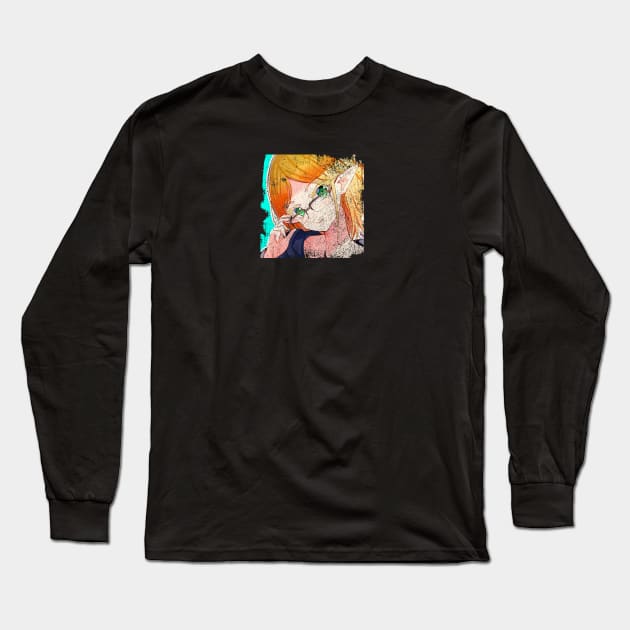 anime girl elf Long Sleeve T-Shirt by LaRaf97